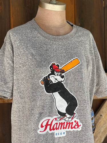 Hamm's Baseball Tee- Heather Grey SALE
